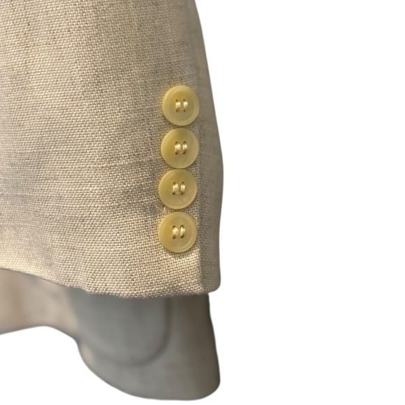 Farah Sport Coat Cream / Natural Size 42 L Two Button Woven Off White Sport Coat - Picture 8 of 12